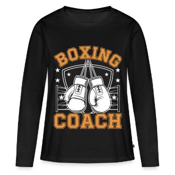 Boxing Coach - Frauen Premium Bio Langarmshirt - Schwarz - Vorne - Julia (174cm)
