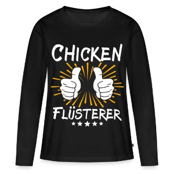 Chicken Saying - Women's Premium Organic Long Sleeve Shirt - black - Front - Julia (174cm)