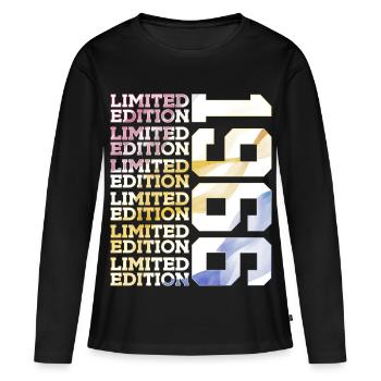 LIMITED EDITION 1966 - 60 JAHRE - 60. GEBURTSTAG - Frauen Premium Bio Langarmshirt - Schwarz - Vorne - Julia (174cm)