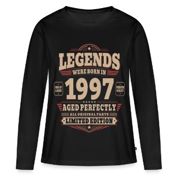 29. Geburtstag Geschenk Mann 1997 Vintage Retro - Frauen Premium Bio Langarmshirt - Schwarz - Vorne - Julia (174cm)