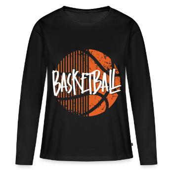 Basketball - Frauen Premium Bio Langarmshirt - Schwarz - Vorne - Julia (174cm)