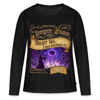 Je peux le contrôler - T-shirt manches longues Premium bio Femme - noir - Devant - Julia (174cm)