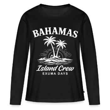 Bahamas Island Crew Exuma Day - Frauen Premium Bio Langarmshirt - Schwarz - Vorne - Julia (174cm)