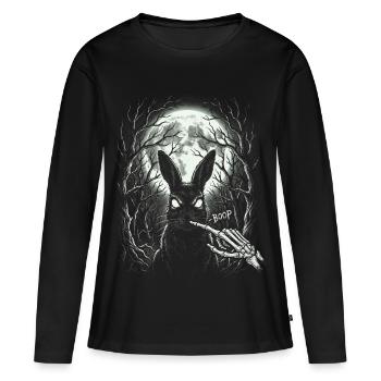 Skeleton Boop Flippant Mignon Gothique - T-shirt manches longues Premium bio Femme - noir - Devant - Julia (174cm)