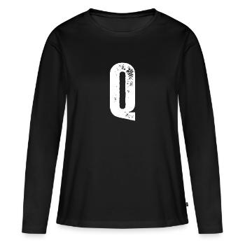 Q - T-shirt manches longues Premium bio Femme - noir - Devant - Julia (174cm)