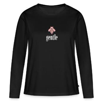 Pink Bee Gentle Bee Be Gentle - Women's Premium Organic Long Sleeve Shirt - black - Front - Julia (174cm)