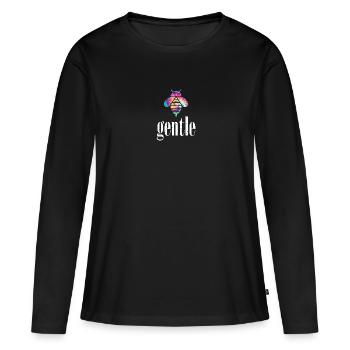Tie Dye Bee Gentle Biene Be Gentle - Women's Premium Organic Long Sleeve Shirt - black - Front - Julia (174cm)