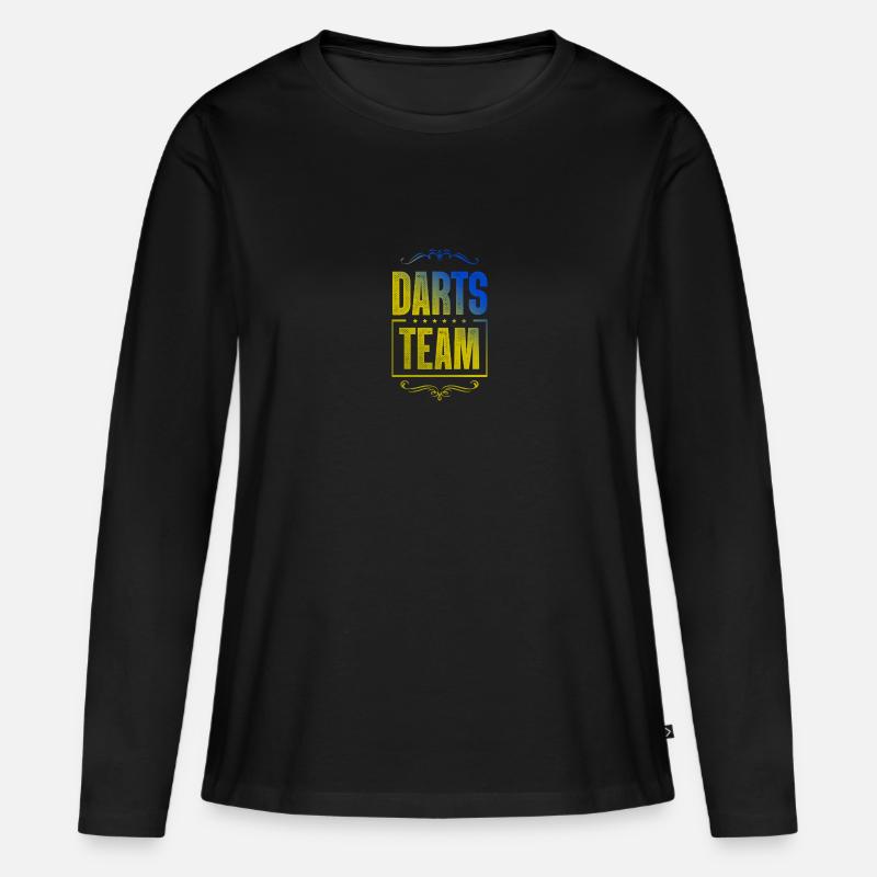Darts Crew - Frauen Premium Bio Langarmshirt - Schwarz