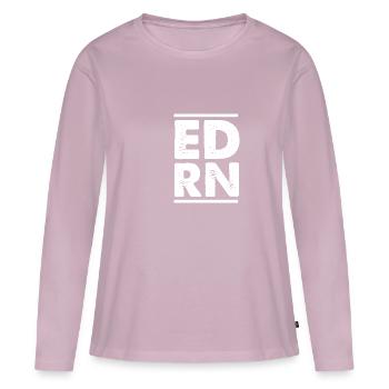 Infirmière notée - T-shirt manches longues Premium bio Femme - rose poudré - Devant - Julia (174cm)