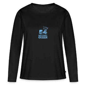 Âge 54 - T-shirt manches longues Premium bio Femme - noir - Devant - Julia (174cm)