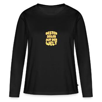 Seiler - Frauen Premium Bio Langarmshirt - Schwarz - Vorne - Julia (174cm)