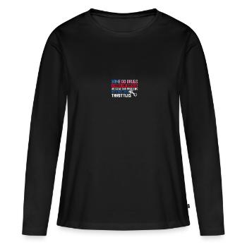 Wide Open Throttles - Frauen Premium Bio Langarmshirt - Schwarz - Vorne - Julia (174cm)