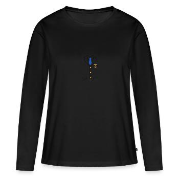 Yacht Captain Costume - Frauen Premium Bio Langarmshirt - Schwarz - Vorne - Julia (174cm)
