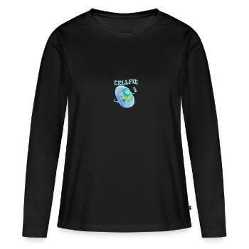 Funny Cellfie Cell Biology Teacher Selfie Dad - Frauen Premium Bio Langarmshirt - Schwarz - Vorne - Julia (174cm)