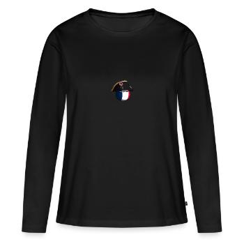 France Countryball Napoleon Chapeau - T-shirt manches longues Premium bio Femme - noir - Devant - Julia (174cm)