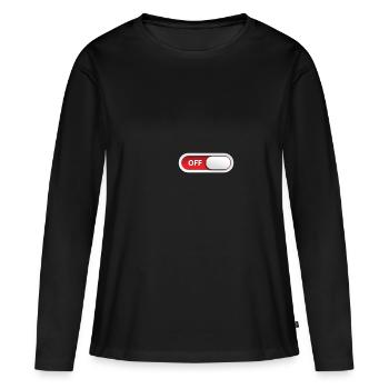 offline off switch - Women's Premium Organic Long Sleeve Shirt - black - Front - Julia (174cm)