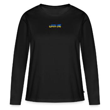 Ukraine Zelensky Ukrainian resistance peace - Women's Premium Organic Long Sleeve Shirt - black - Front - Julia (174cm)