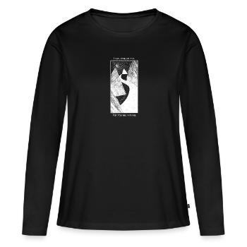 Psalm 23 white - Frauen Premium Bio Langarmshirt - Schwarz - Vorne - Julia (174cm)