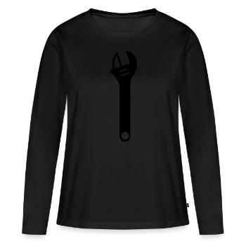 Wrench Icon - Women's Premium Organic Long Sleeve Shirt - black - Front - Julia (174cm)