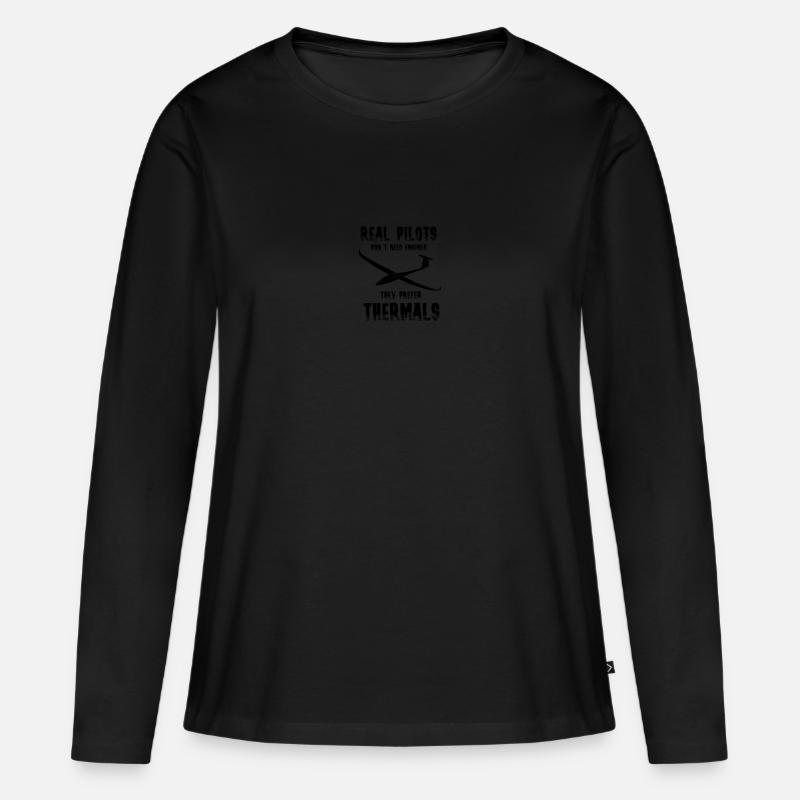 Glider glider flying glider pilot - Women's Premium Organic Long Sleeve Shirt - black