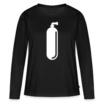 Symbole de plongée à l’oxygène - T-shirt manches longues Premium bio Femme - noir - Devant - Julia (174cm)