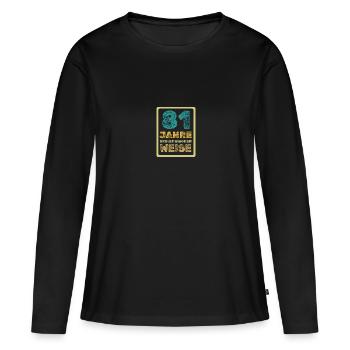 Sagesse 81 - T-shirt manches longues Premium bio Femme - noir - Devant - Julia (174cm)
