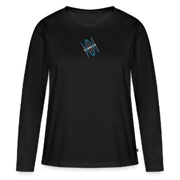 dna segelflieger glider - Frauen Premium Bio Langarmshirt - Schwarz - Vorne - Julia (174cm)