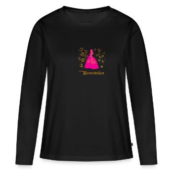 Kornröschen Partei Korn Motiv Alkohol JGA Suff Sau - Frauen Premium Bio Langarmshirt - Schwarz - Vorne - Julia (174cm)