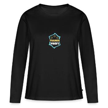 Le métier de coach - T-shirt manches longues Premium bio Femme - noir - Devant - Julia (174cm)