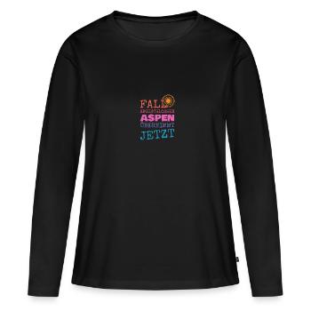 Aspen comme prénom - T-shirt manches longues Premium bio Femme - noir - Devant - Julia (174cm)