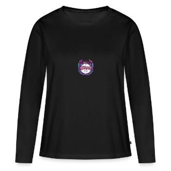 Mallorca Crew Coloré - T-shirt manches longues Premium bio Femme - noir - Devant - Julia (174cm)
