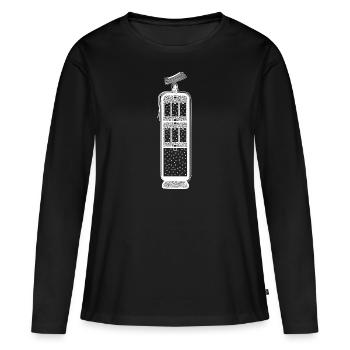 Pyrotechnie Feux d’artifice - T-shirt manches longues Premium bio Femme - noir - Devant - Julia (174cm)