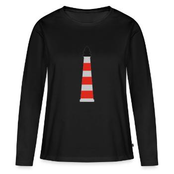 phare - T-shirt manches longues Premium bio Femme - noir - Devant - Julia (174cm)