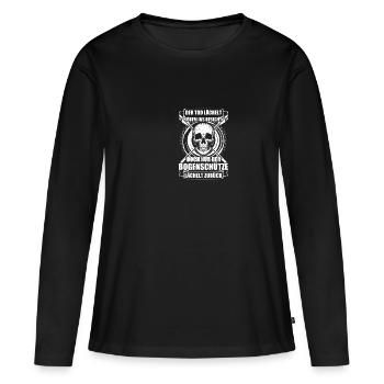 Der Tod Pfeil und Bogen Bogenschießen Bogenschütze - Frauen Premium Bio Langarmshirt - Schwarz - Vorne - Julia (174cm)