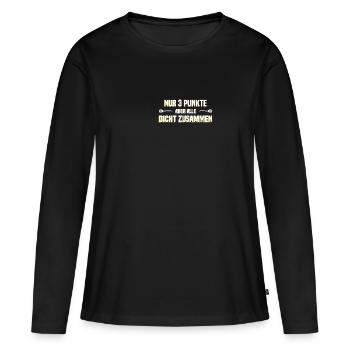 Seulement 3 points fléchettes joueur fléchettes fléchettes - T-shirt manches longues Premium bio Femme - noir - Devant - Julia (174cm)