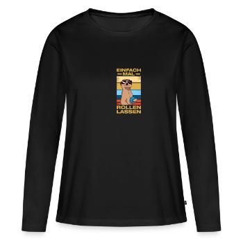 Petanque boules Boule players - Women's Premium Organic Long Sleeve Shirt - black - Front - Julia (174cm)