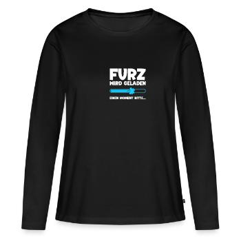 Le pet est chargé pets pets pet - T-shirt manches longues Premium bio Femme - noir - Devant - Julia (174cm)