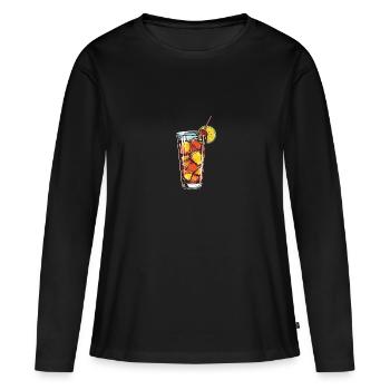 Limonade Getränk - Frauen Premium Bio Langarmshirt - Schwarz - Vorne - Julia (174cm)