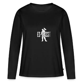 C’est un | es-bass es-tuba tuba helikon bass tôle - T-shirt manches longues Premium bio Femme - noir - Devant - Julia (174cm)