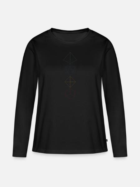 RPG D20 Fantasy Role Playing Pen and Paper - Women's Premium Organic Long Sleeve Shirt - black