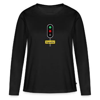 Signal failure - Women's Premium Organic Long Sleeve Shirt - black - Front - Julia (174cm)