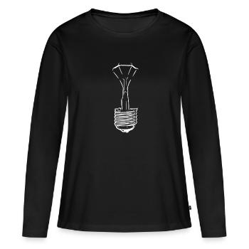 Lampe mit defektem Glaskolben - Frauen Premium Bio Langarmshirt - Schwarz - Vorne - Julia (174cm)
