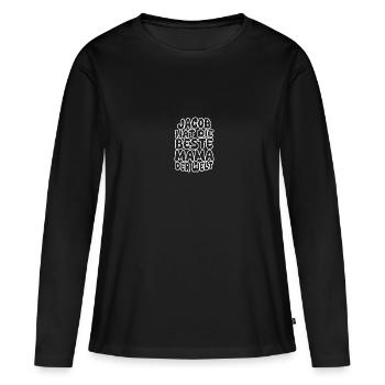 Cadeau pour Jacob - T-shirt manches longues Premium bio Femme - noir - Devant - Julia (174cm)