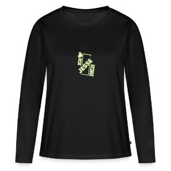 Couple Jesse - Frauen Premium Bio Langarmshirt - Schwarz - Vorne - Julia (174cm)