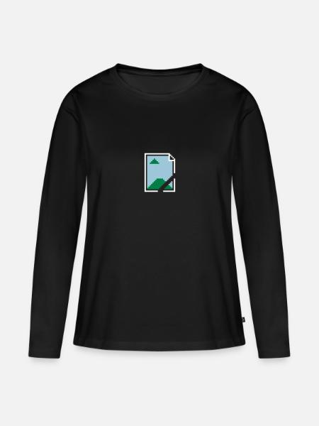Geek - Frauen Premium Bio Langarmshirt - Schwarz