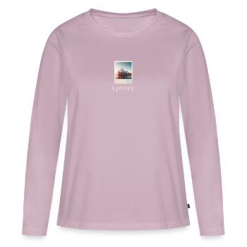 Opéra de Sydney Photo rétro - T-shirt manches longues Premium bio Femme - rose poudré - Devant - Julia (174cm)