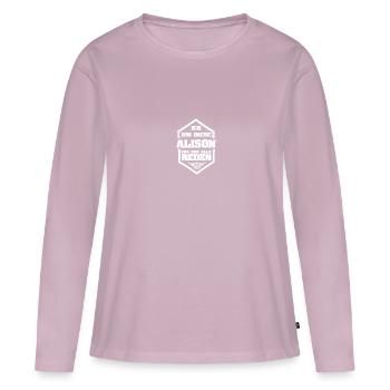 Gift for Alison - Women's Premium Organic Long Sleeve Shirt - dusky pink - Front - Julia (174cm)