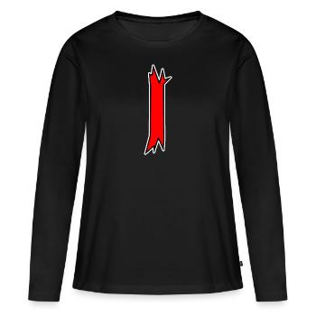I - Just a letter! - by YoshiArt - Women's Premium Organic Long Sleeve Shirt - black - Front - Julia (174cm)