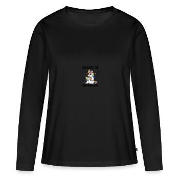 La situation est l’ivresse - T-shirt manches longues Premium bio Femme - noir - Devant - Julia (174cm)