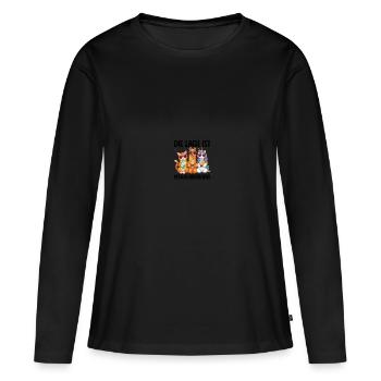 La situation est l’ivresse - T-shirt manches longues Premium bio Femme - noir - Devant - Julia (174cm)